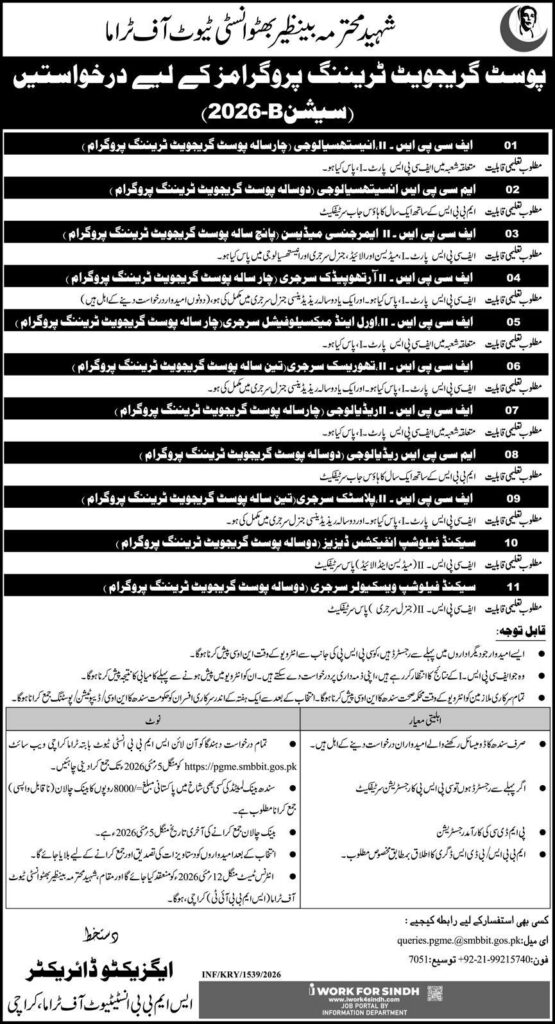 SMBBIT Trauma Karachi Jobs